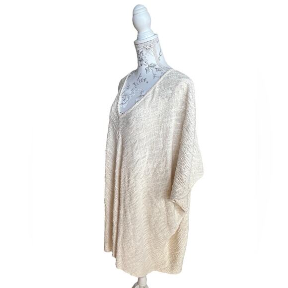 Mara Hoffman Woven Poncho in Loom Weaving Open Knit Cover Up OS - Picture 6 of 9